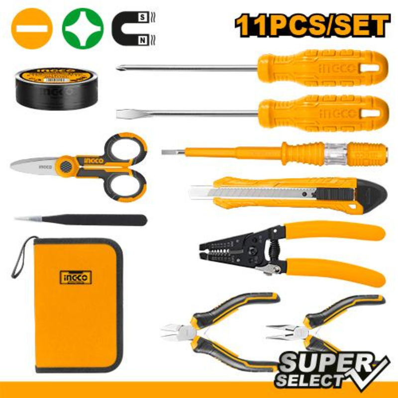11 Pcs electricians tools set