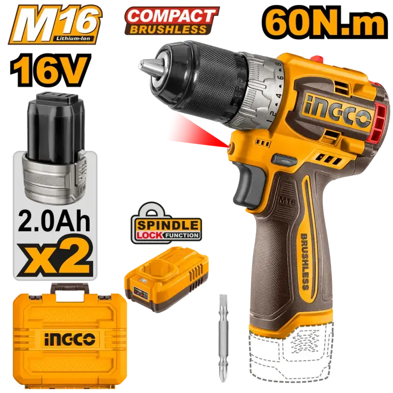  Compact Brushless Cordless Drill