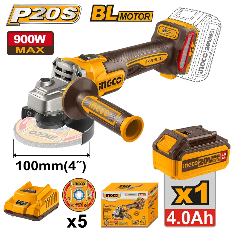 Cordless angle grinder