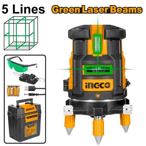 Self-leveling line laser (Green laser beams)