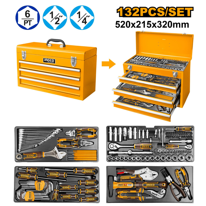 132 Pcs tool chest set